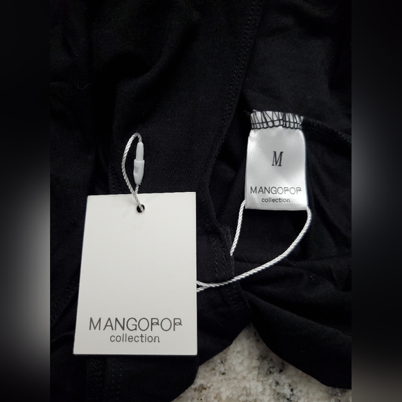 MANGOPOP Women's Mock Turtle Neck Long Sleeve Bodysuit. NEW! - Picture 3 of 9